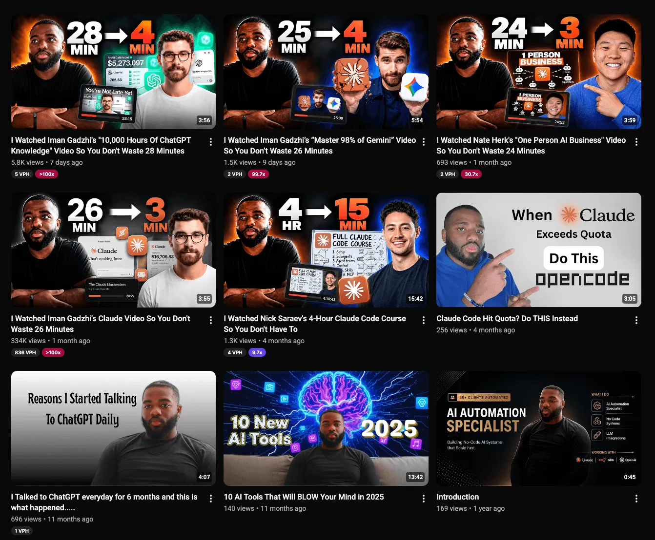 Udo Onyekwere videos using the I watched X so you do not have to format